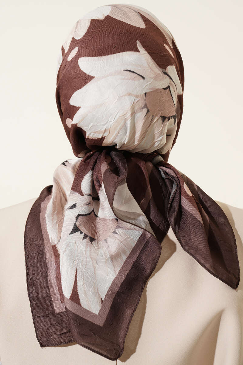 Soft Floral Baskılı Pamuklu Eşarp