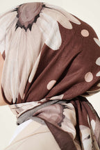 Soft Floral Baskılı Pamuklu Eşarp