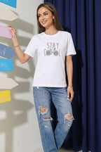 Stay Cool Baskılı T-shirt