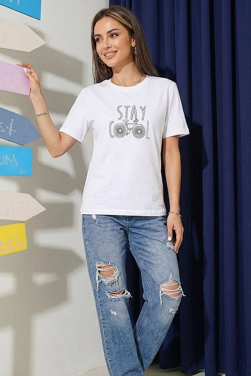 Stay Cool Baskılı T-shirt