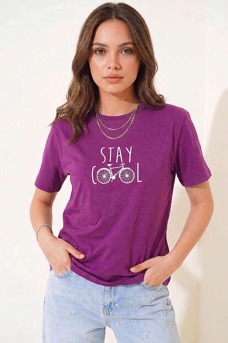 Stay Cool Baskılı T-shirt