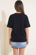 Stay Cool Baskılı T-shirt Siyah