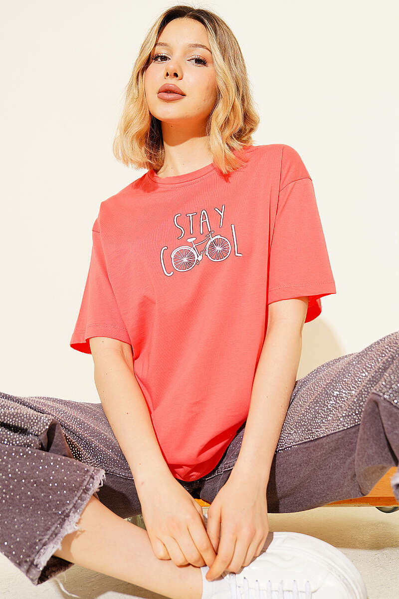 Stay Cool Baskılı T-shirt