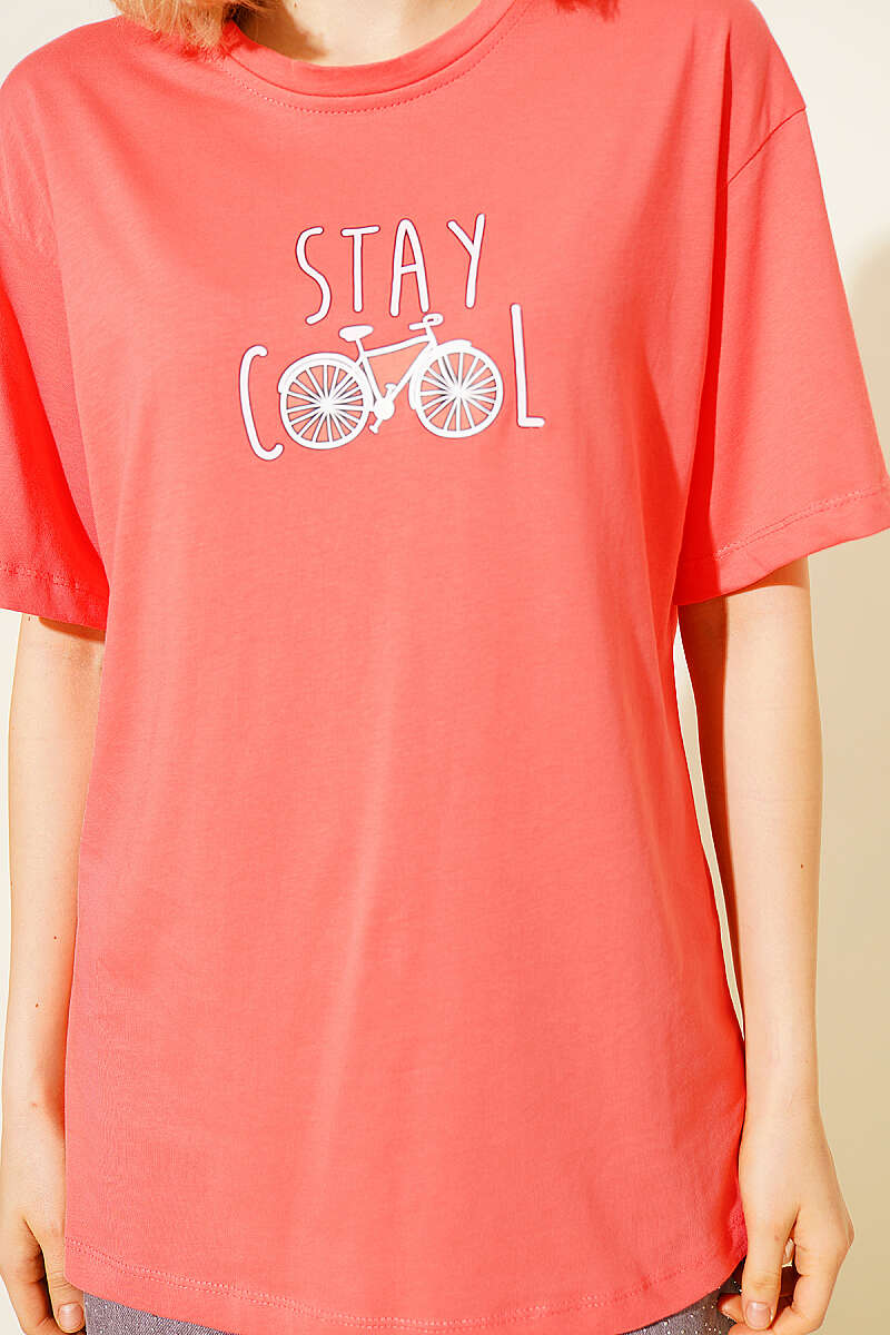 Stay Cool Baskılı T-shirt