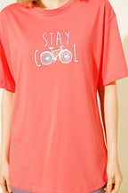 Stay Cool Baskılı T-shirt