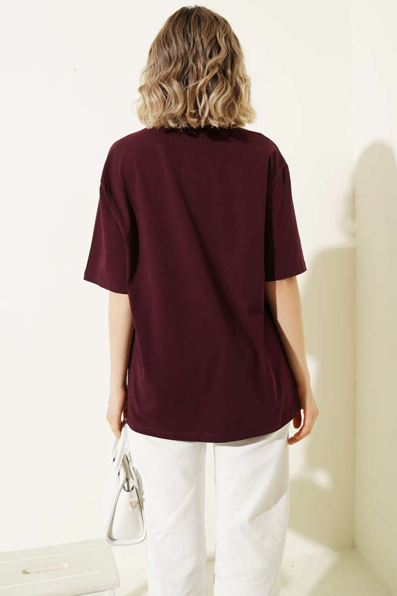 Stockholm Yazılı T-shirt