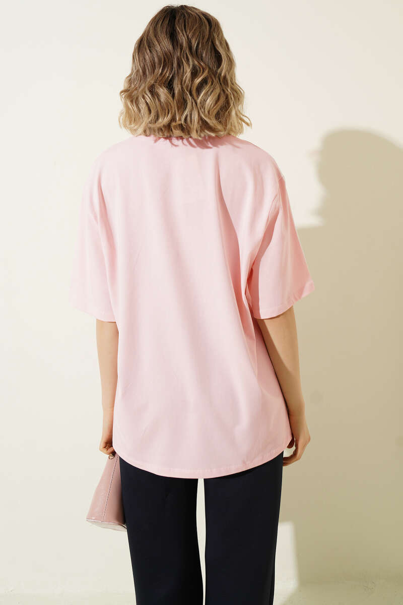 Stockholm Yazılı T-shirt