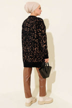 Leopar Desenli Sakallı Tunik