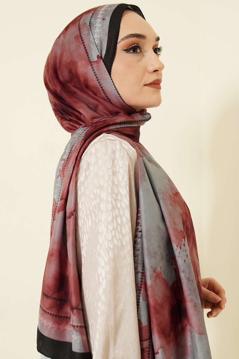 Sulu Boya Desen Soft Şal