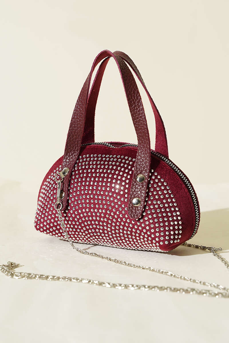 Stone Embroidered Mini Bag