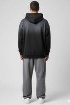 Taşlama Kapüşonlu Erkek Sweatshirt