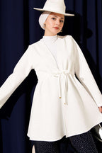 Taşlı Bel Tünelli Scuba Kimono