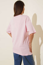 Taşlı Güpür Çiçekli T-shirt