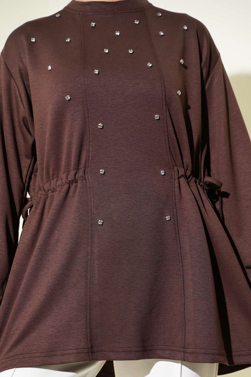 Taşlı Yan Bağlamalı Loyşa Tunik