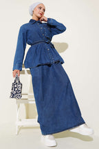 Single Pocket Gilet Denim Double Set