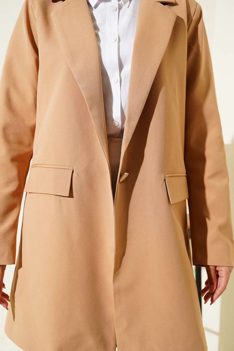 Tek Düğmeli Blazer Ceket