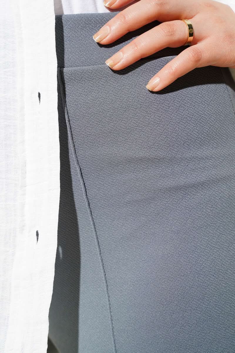 Tek Düğmeli Çımalı Pantolon
