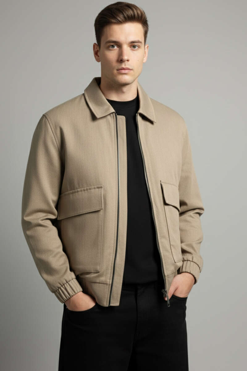 Torba Cepli Gabardin Erkek Ceket