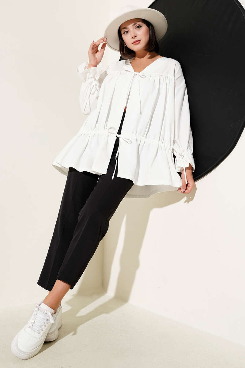 Tünelli Büzgülü Kimono