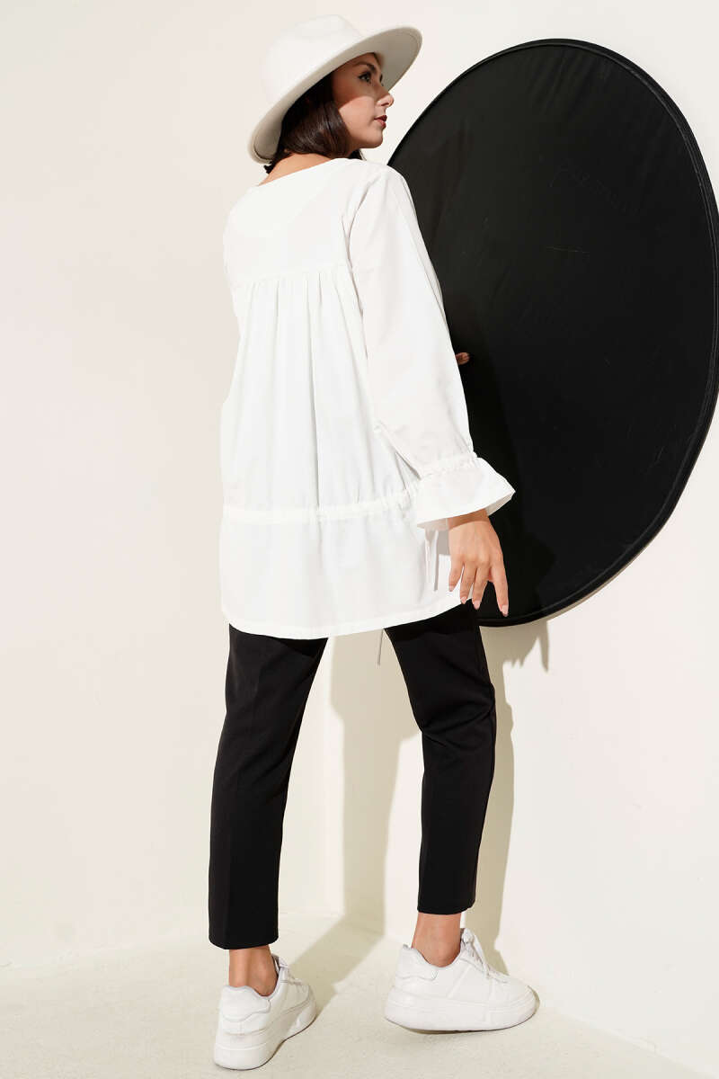 Tünelli Büzgülü Kimono