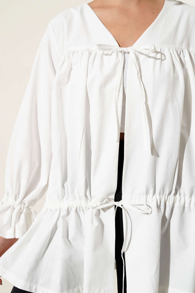 Tünelli Büzgülü Kimono