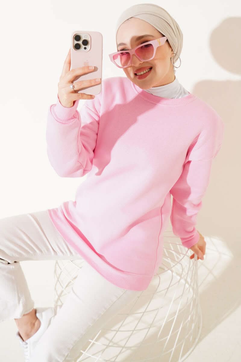 Üç İplik Basic Sweatshirt