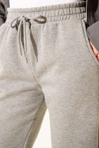 Üç İplik Lastikli Jogger Pantolon Füme