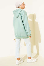 Üç İplik Yarım Çıtçıtlı Sweatshirt