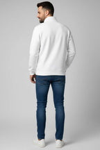 Üç İplik Yarım Fermuar Erkek Sweatshirt