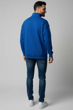 Üç İplik Yarım Fermuar Erkek Sweatshirt