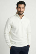 Üç İplik Yarım Fermuarlı Erkek Sweatshirt
