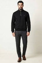 Üç İplik Yarım Fermuarlı Erkek Sweatshirt