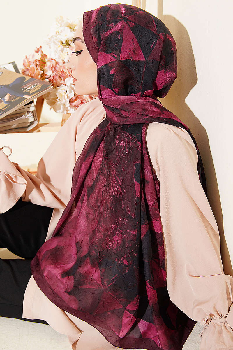 Üçgen Desen Bambu Kraş Şal