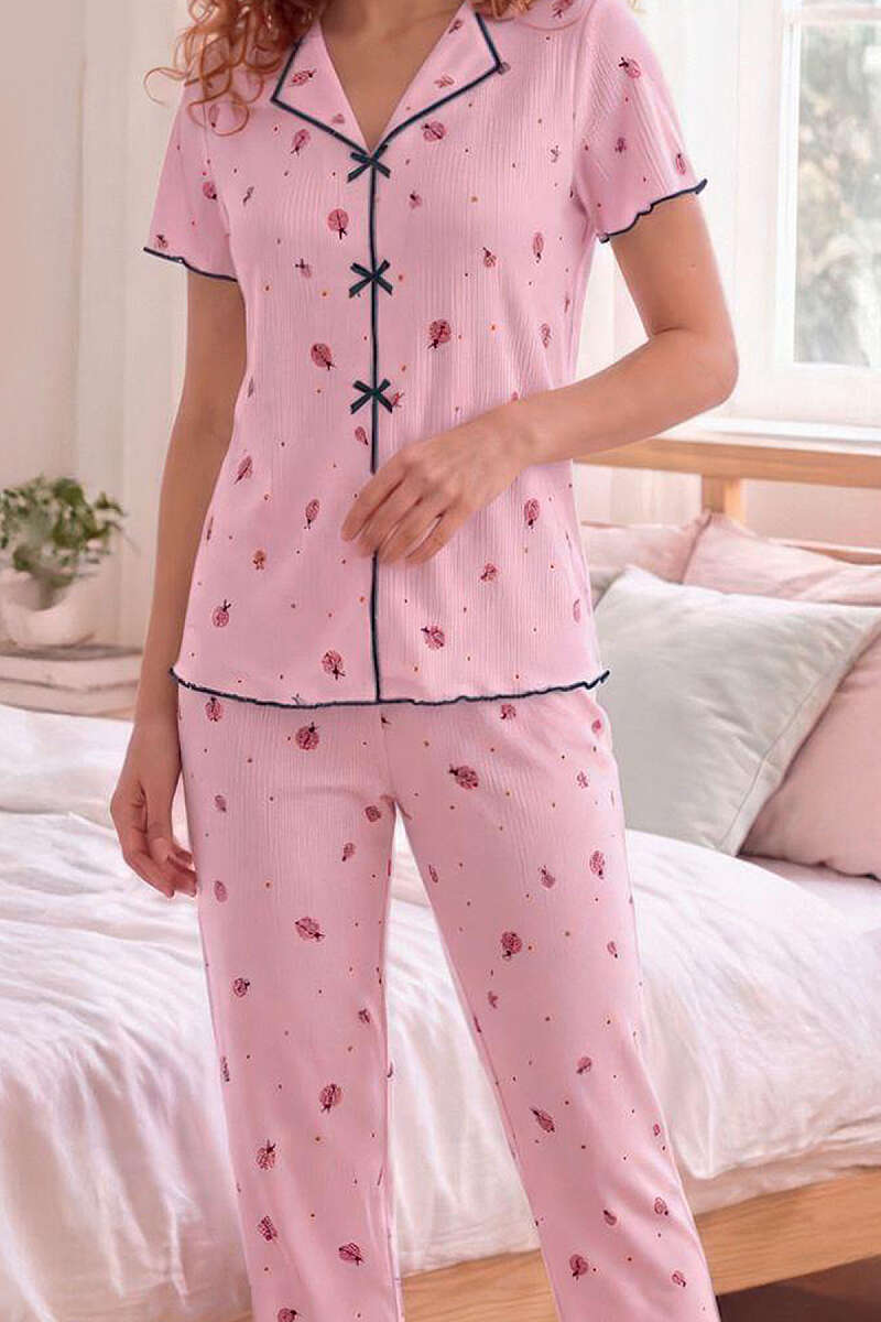 Uğur Böcekli Kısa Kollu Pijama Takımı
