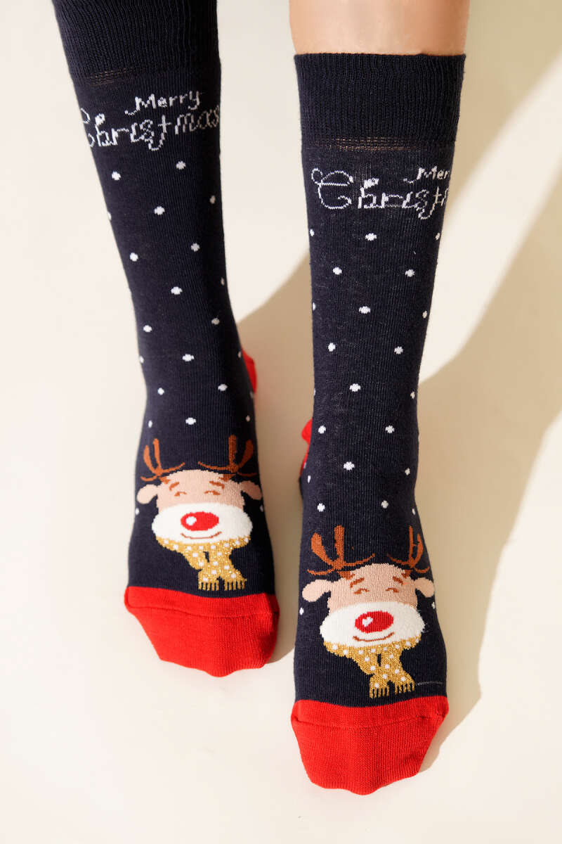 Unisex Yılbaşı Soket Çorap