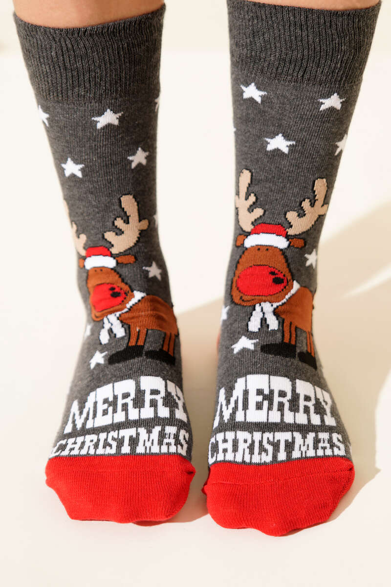 Unisex Yılbaşı Soket Çorap