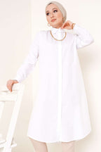 Uzun Model Klasik Yaka  Tunik