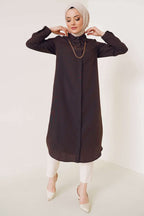 Uzun Model Klasik Yaka  Tunik
