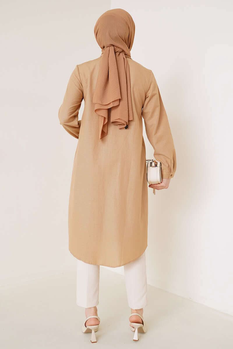 Uzun Model Klasik Yaka  Tunik