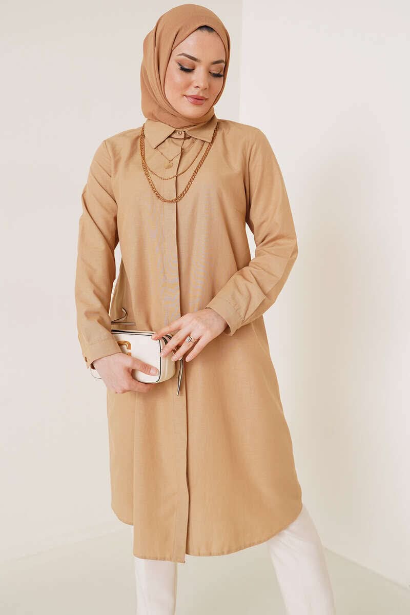 Uzun Model Klasik Yaka  Tunik