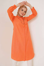 Uzun Model Klasik Yaka  Tunik