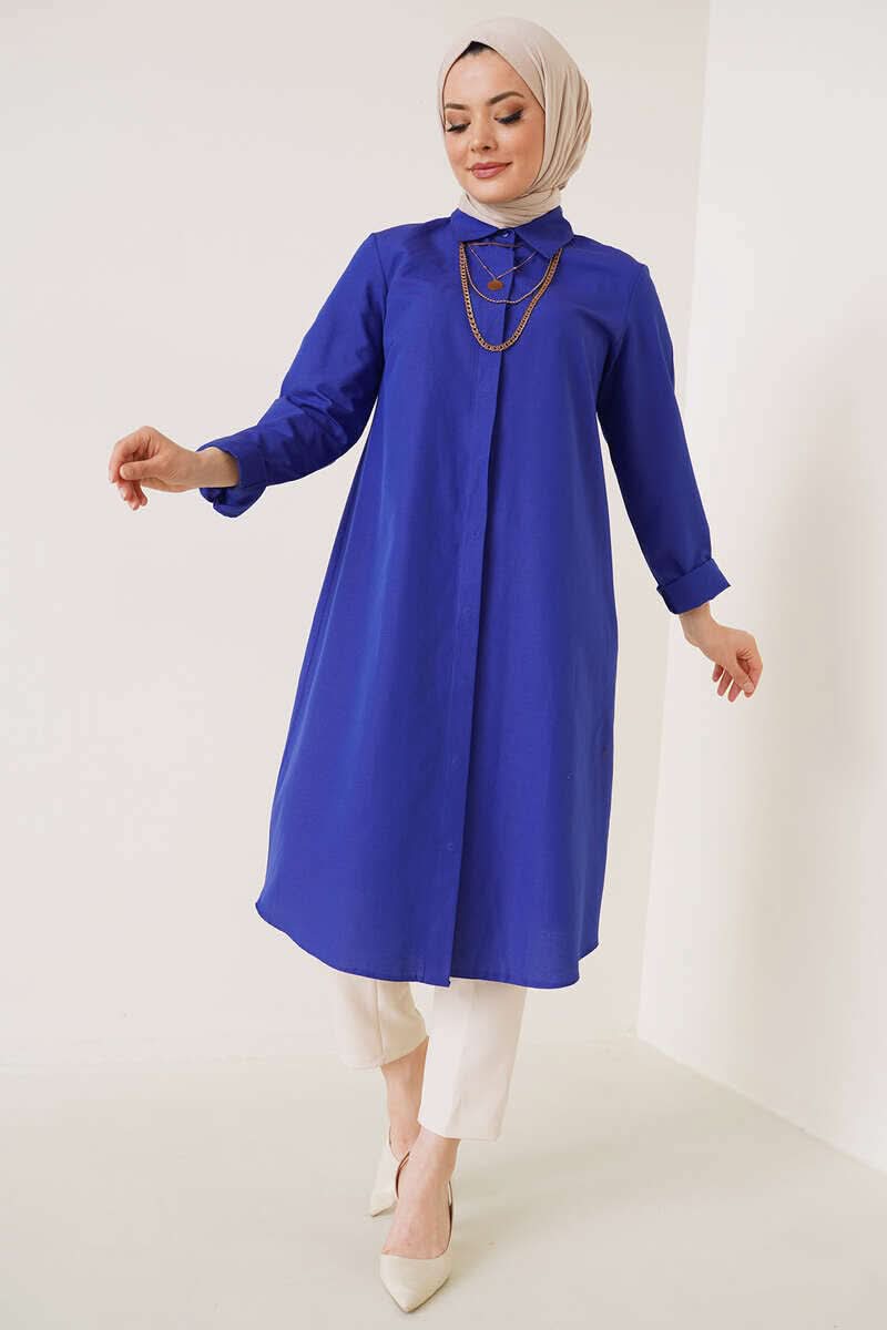 Uzun Model Klasik Yaka  Tunik