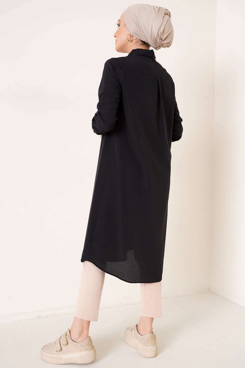 Uzun Model Klasik Yaka  Tunik