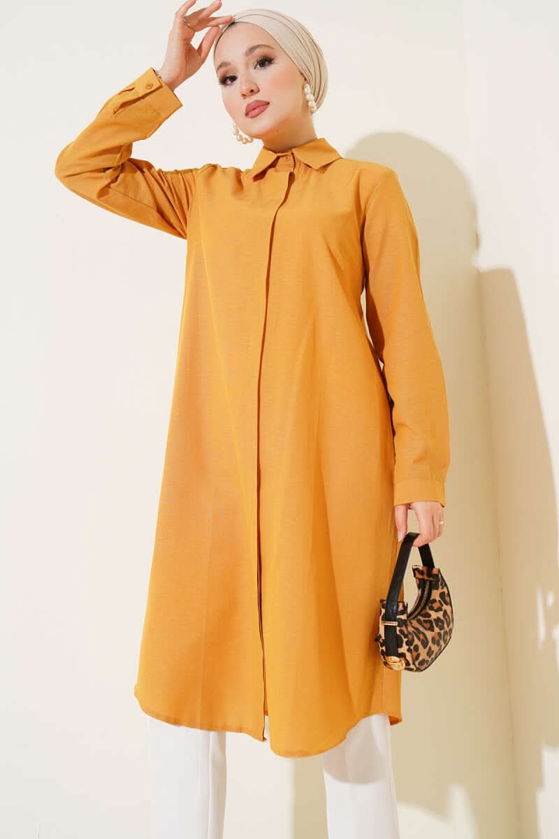 Uzun Model Klasik Yaka Tunik