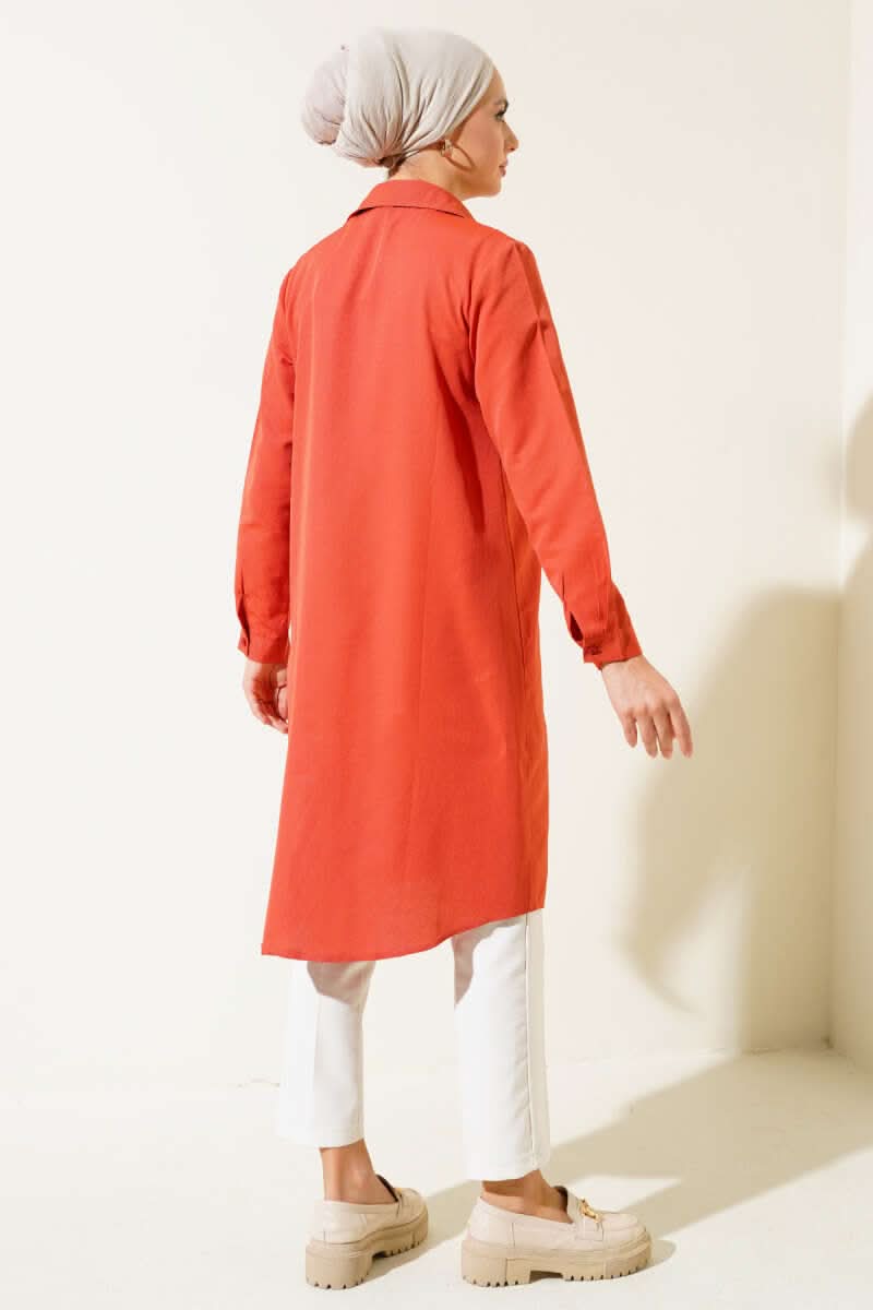 Uzun Model Klasik Yaka Tunik