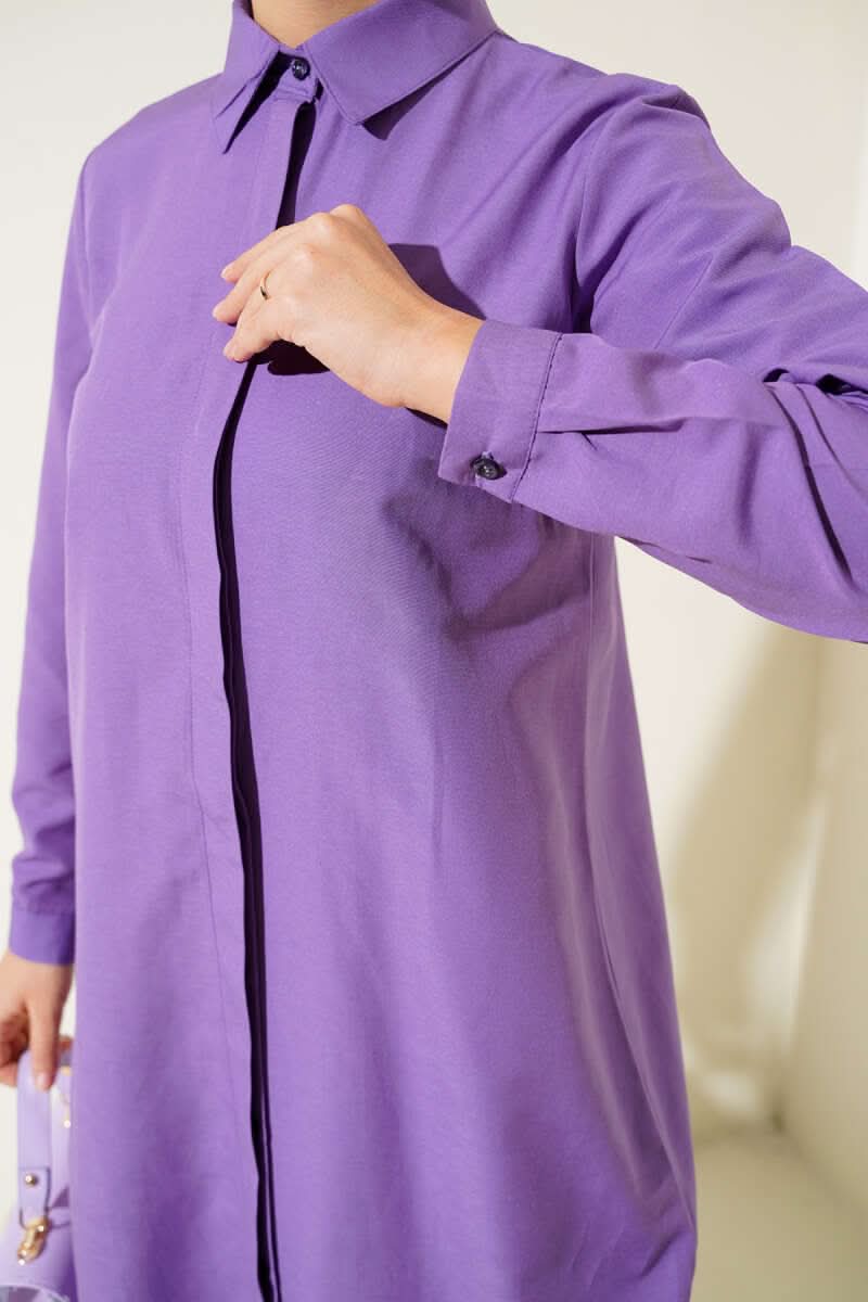 Uzun Model Klasik Yaka Tunik