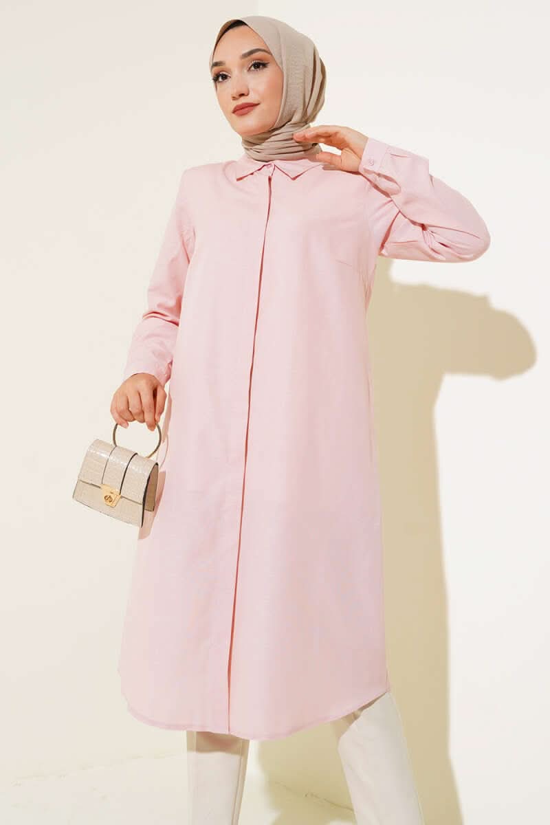 Uzun Model Klasik Yaka Tunik