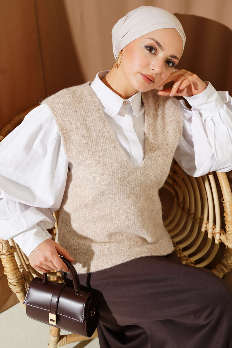 Weicher Pullover mit V-Ausschnitt Pullover