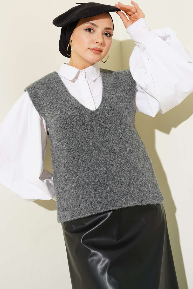 Weicher Pullover mit V-Ausschnitt Pullover