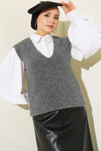 Weicher Pullover mit V-Ausschnitt Pullover